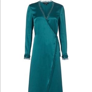 Intermix Blue Charlie Wrap Dress. Size 2.